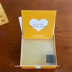 Stella & Dot Gold 'K' Charm Necklace
